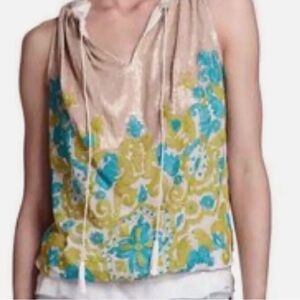 Anthropologie Namrata Joshipura SILK Sequin Floral Blouse